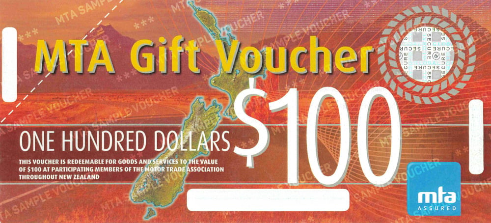 MTA $100 Gift Voucher (Each)