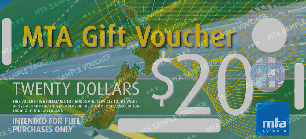 MTA $20 Gift Voucher Fuel Only (Each)